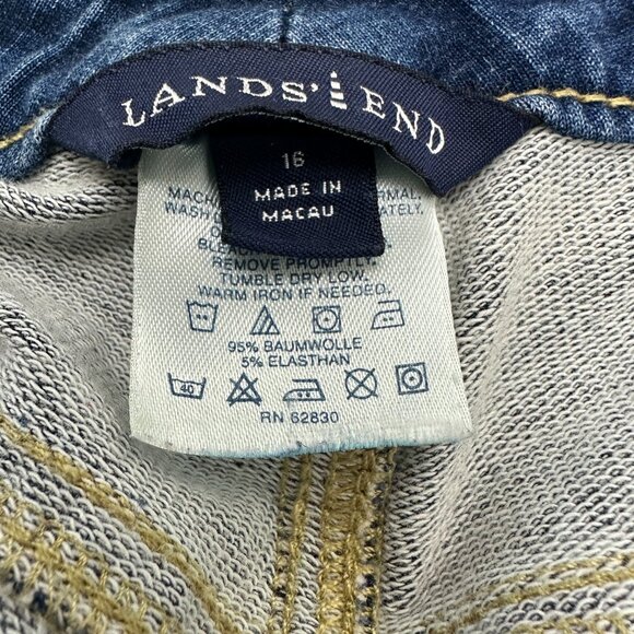 Lands' End Super Soft Bootcut Women's size 16 Dark Wash Blue Denim Jeans - Picture 4 of 7